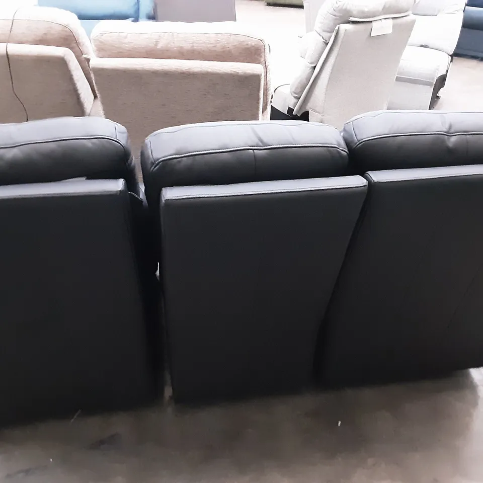 QUALITY BRITISH MANUFACTURED DESIGNER G PLAN GREENWICH 3 SEATER ELECTRIC RECLINING DBL L854 CAMBRIDGE BLACK 