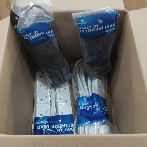 BOX CONTAINING ASSORTED DESIRETECH EXTENSION LEADS