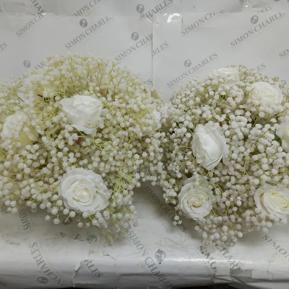 2 FLORAL DECOR BUSHES