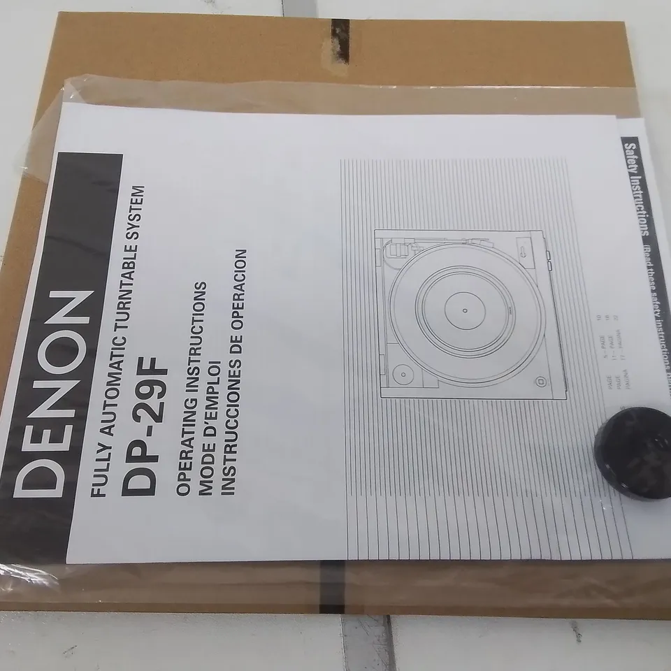 BOXED DENON DP-29F TURNTABLE