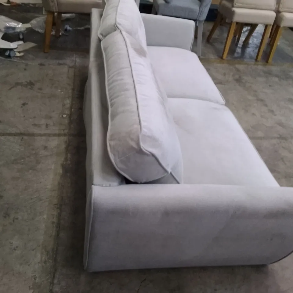 QUALITY DESIGNER 3 SEATER SOFA - GREY FABRIC 