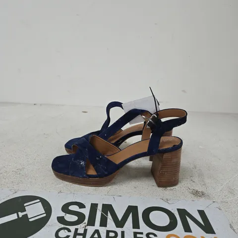 RUTH LANGFORD BLUE SUEDE BLOCK-HEEL SANDALS – WOMEN'S SIZE EU 41