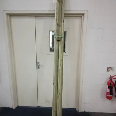 PAIR OF WOODEN POLES