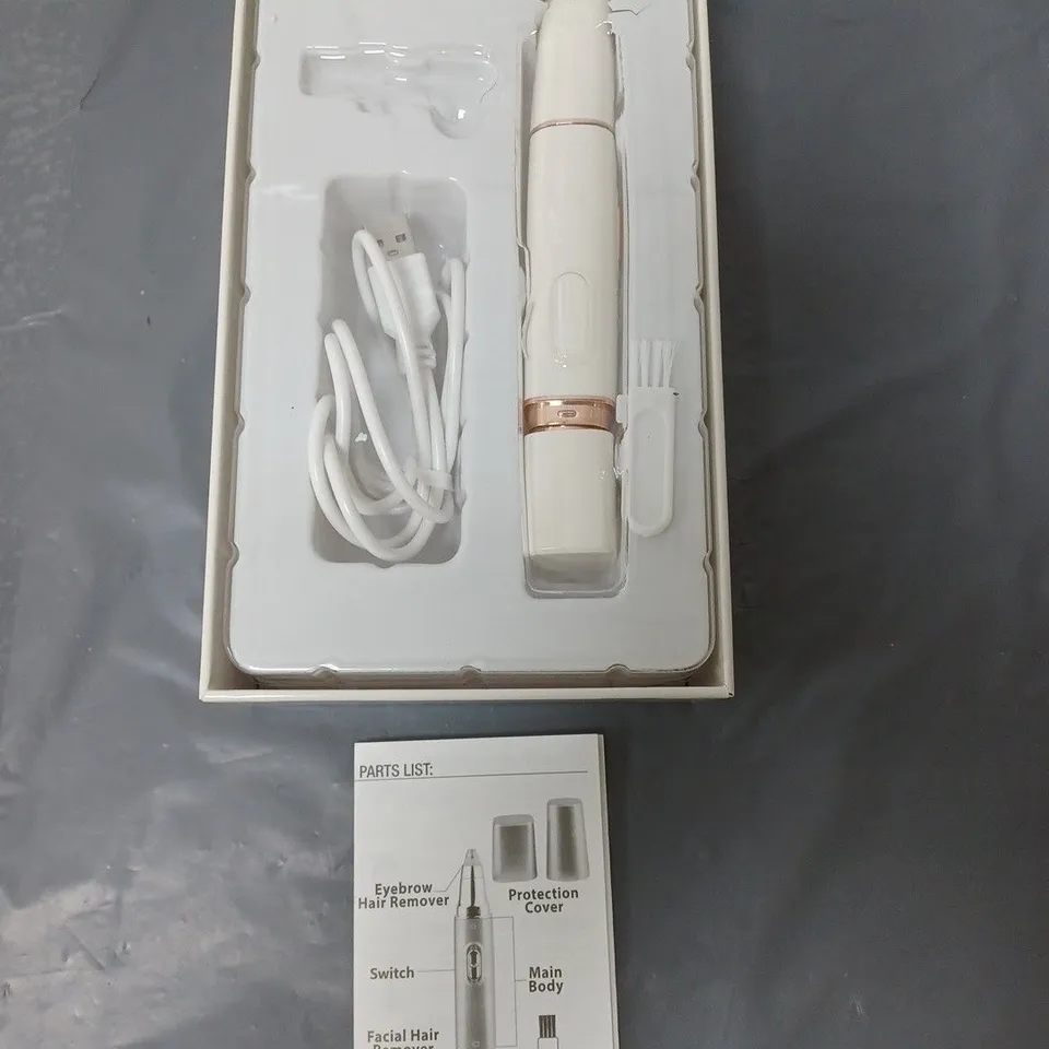 BOXED SIMPLY BEAUTY 2 IN 1 SUPER SMOOTH FACE & BROWS HAIR REMOVER, WHITE