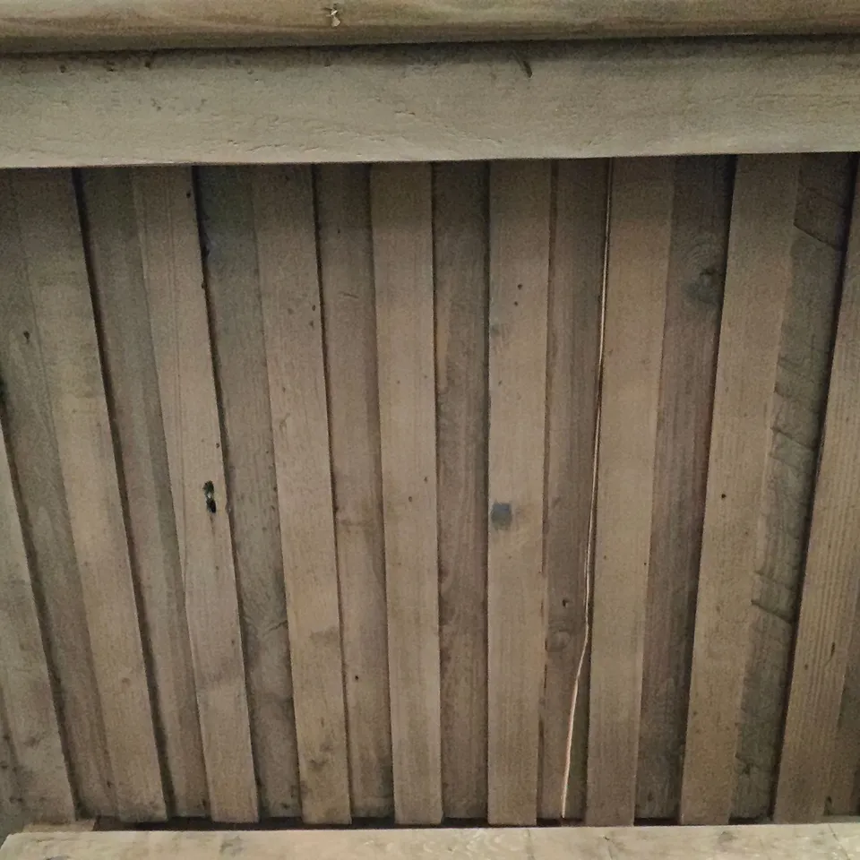 BUILT UP WOODEN DINING TABLE IN DARK DROWN - TOP SIZE 180CMX100CM