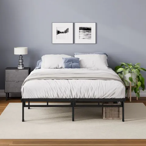 BOXED NIKOAL METAL BED FRAME 35cm/14IN HEIGHT // SIZE: DOUBLE (1 BOX)