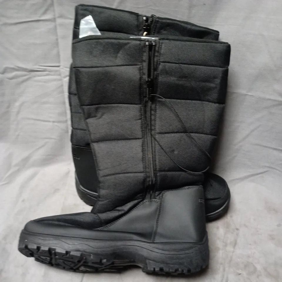 MOUNTAIN WAREHOUSE WOMEN'S BLACK FLEECE-LINED SNOW BOOTS - UK 8