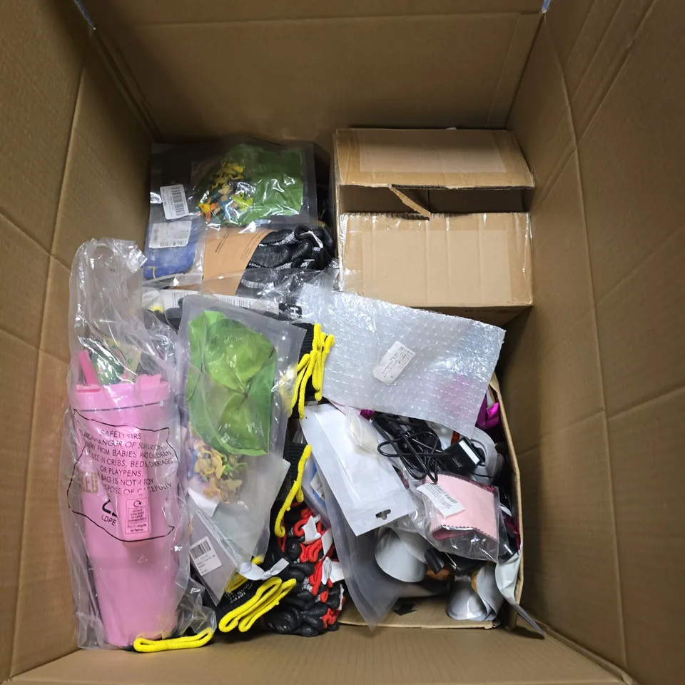BOX OF APPROXIMATELY 20 ASSORTED ITEMS INCLUDING VTECH LANDLINE PHONE AND HYFLEX SAFETY GLOVES