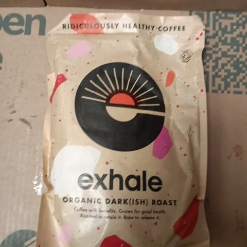 EXHALE ORGANIC DARK (ISH) ROAST COFFEE – 450G