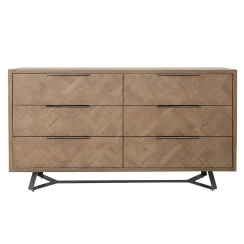 BOXED DELINDA 6-DRAWER CHEST OF DRAWERS (2 BOXES)