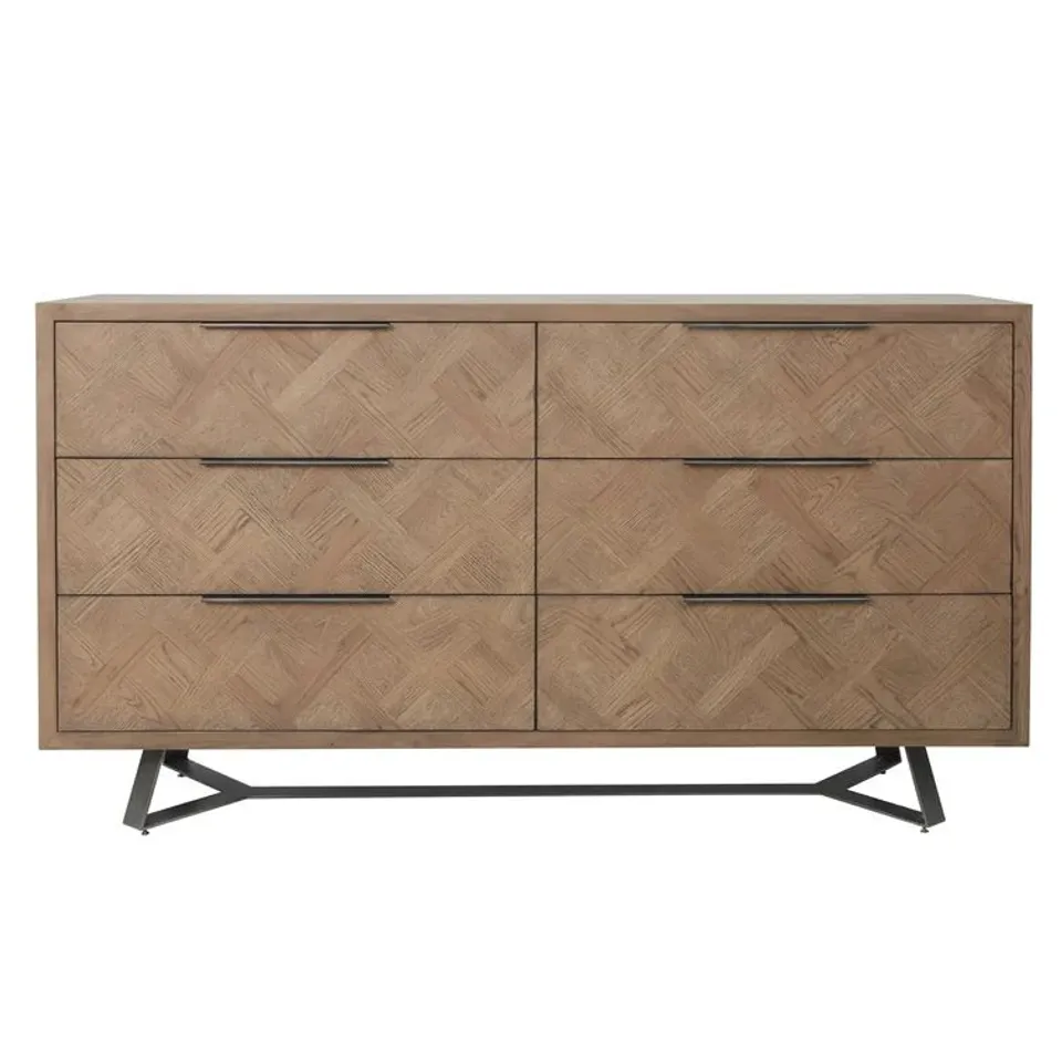 BOXED DELINDA 6-DRAWER CHEST OF DRAWERS (2 BOXES) 