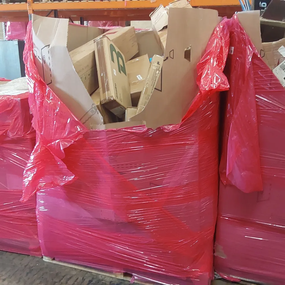 PALLET OF ASSORTED ITEMS INCLUDING: POP-UP GAZEBO, OFFICE CHAIR, LED MIRROR, CANOPY, INSTANT WATER HEATING FAUCET ECT