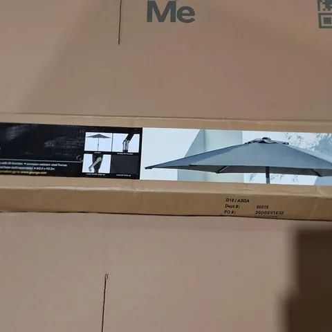 BOXED 2.4M PARASOL IN CHARCOAL
