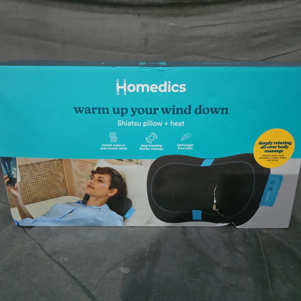 HOMEDICS SHIATSU PILLOW WITH HEAT – BOXED