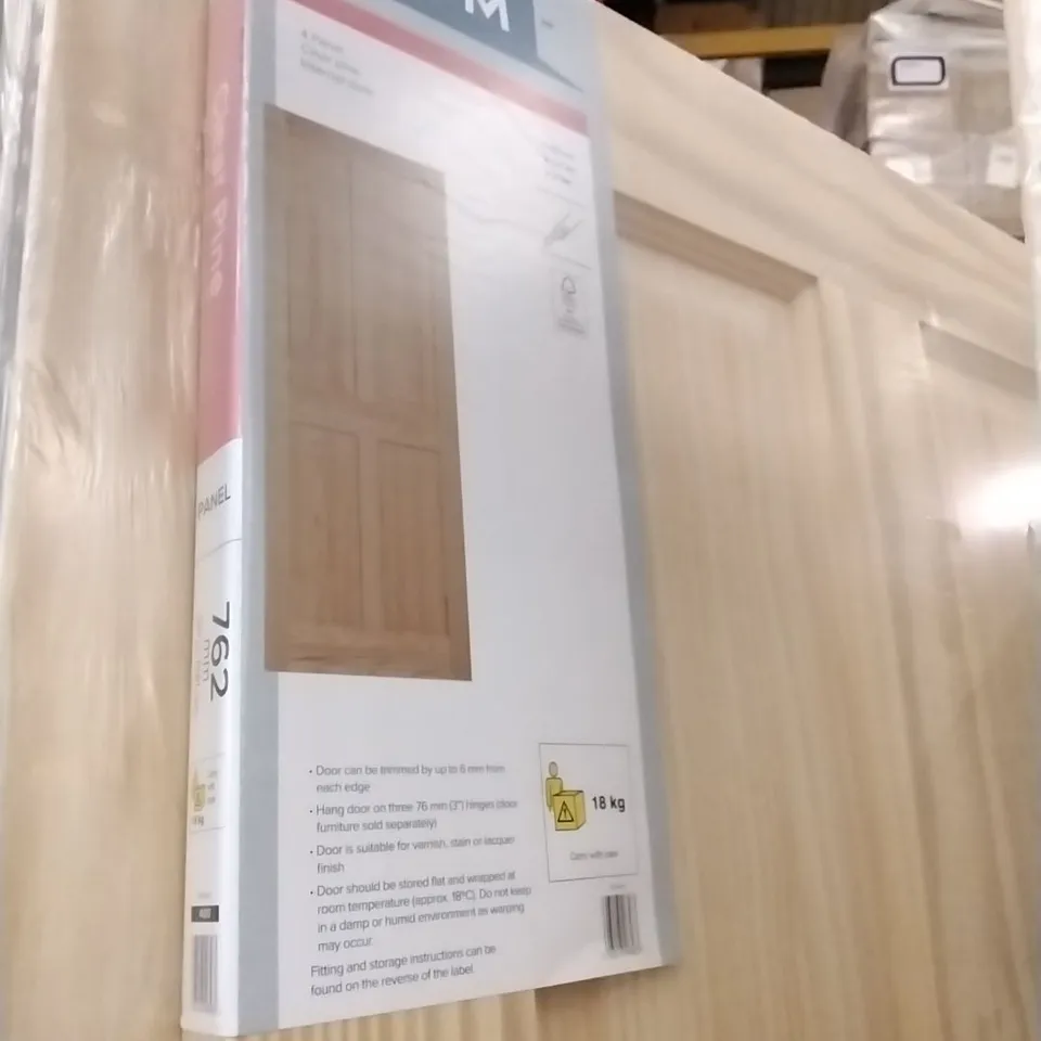 GEOM 4 PANEL CLEAR PINE INTERNAL DOOR APPROXIMATELY 1981X762MM