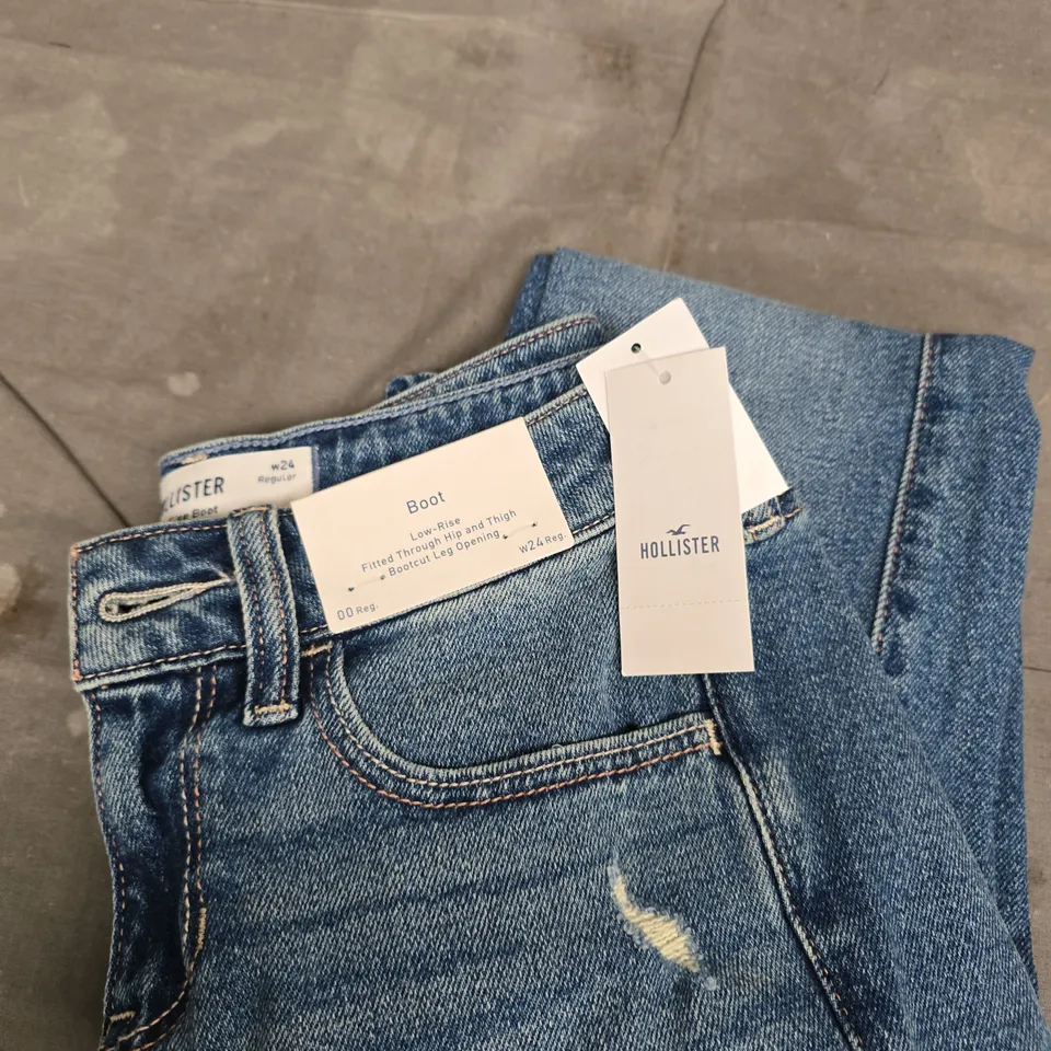 HOLLISTER WOMEN'S BOOTCUT JEANS – LOW RISE - 24 REG