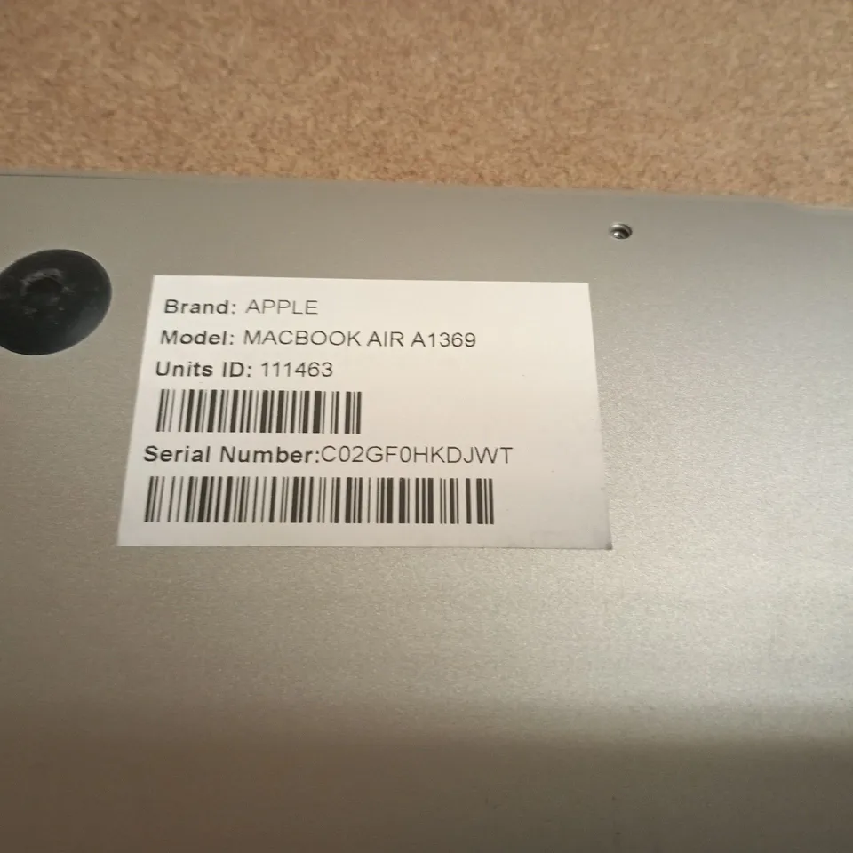 APPLE MACBOOK AIR A1369 13-INCH LAPTOP – SILVER