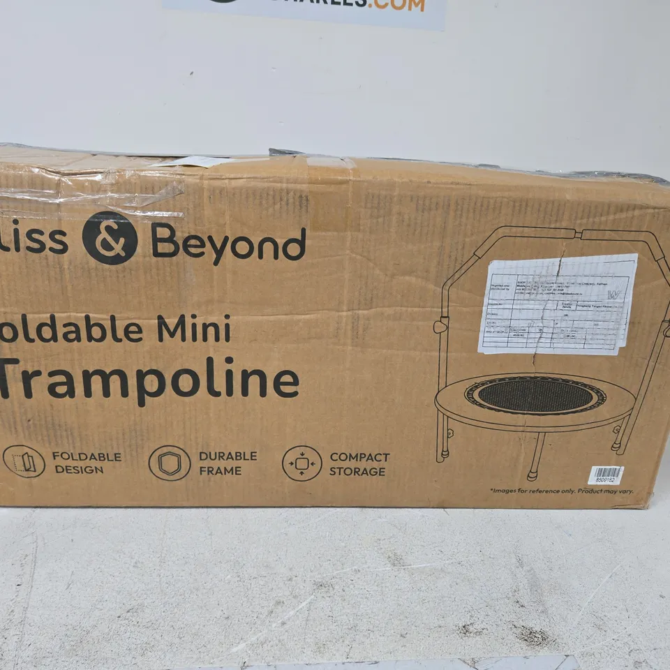 BLISS & BEYOND FOLDABLE MINI TRAMPOLINE – BOXED