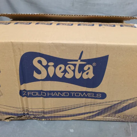 SIESTA TWO-FOLD HAND TOWELS – BOXED (12 X 250)