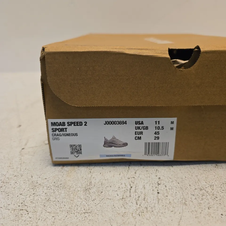 MERRELL MOAB SPEED 2 SPORT SHOES – GREY, UK 10.5 (US 11)