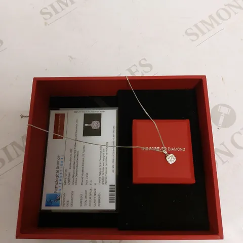 THE FOREVER DIAMOND WHITE GOLD PENDANT NECKLACE