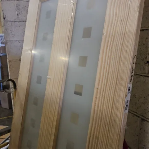 CLEAR PINE VERTICAL 2 GLAZED PANEL INTERNAL DOOR 2032 × 813mm