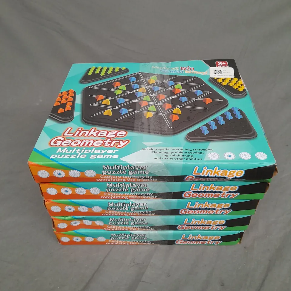 5 BOXED LINKAGE GEOMETRY PUZZLE GAMES