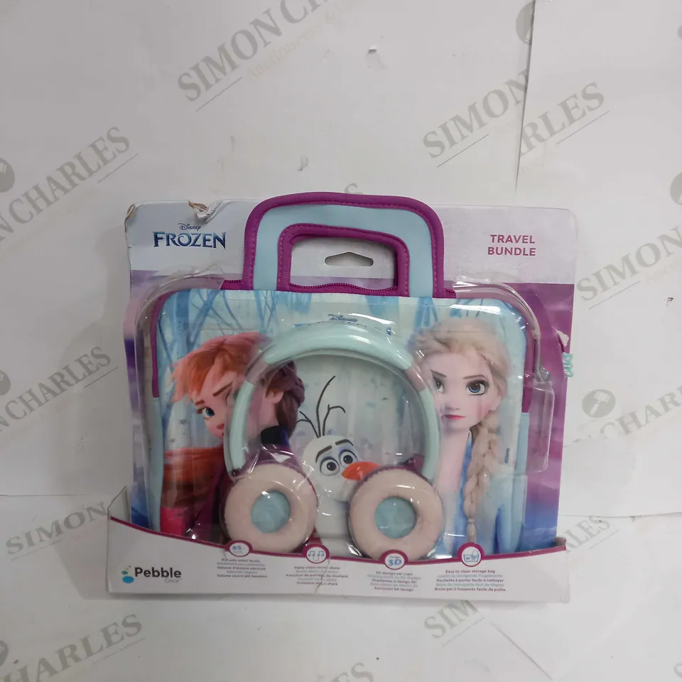 DISNEY FROZEN CARRYBAG & HEADPHONES BY PEBBLE GEAR RRP £40