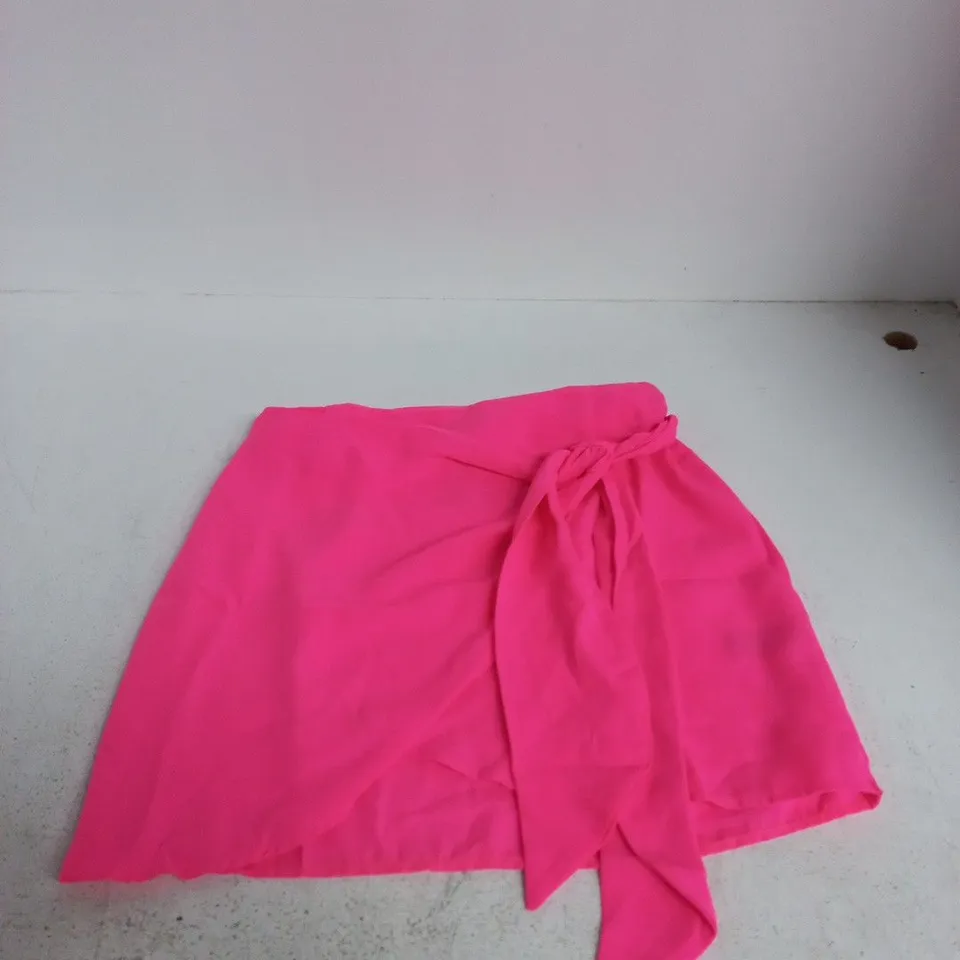BOUX AVENUE PINK WRAP TIE SKIRT – UK SIZE S