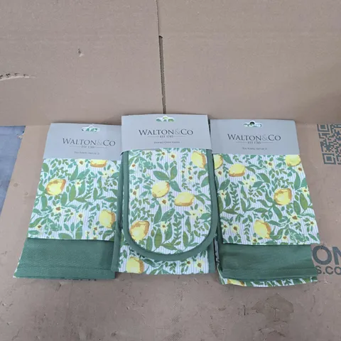 WALTON & CO OVEN GLOVE & TEA TOWEL SET 