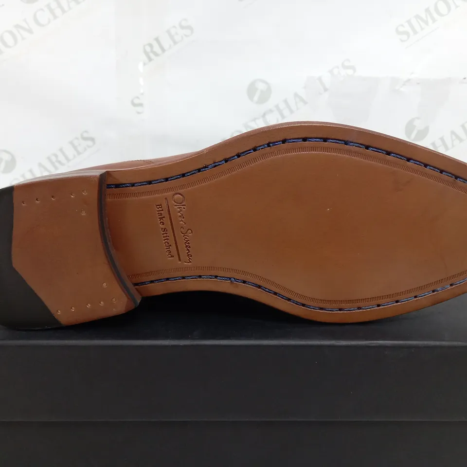 BOXED PAIR OF OILVERSWEENEY TAN ALLEGRO CHELSEA BOOT - UK 8 