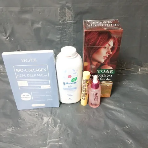 APPROXIMATEY 20 ASSORTED HEALTH AND BEAUTY PRODUCTS TO INCLUDE TOAE HAIR COLOUR SHAMPOO, MAYBELLINE GRIPPY SERUM AND EELHOE MASKS