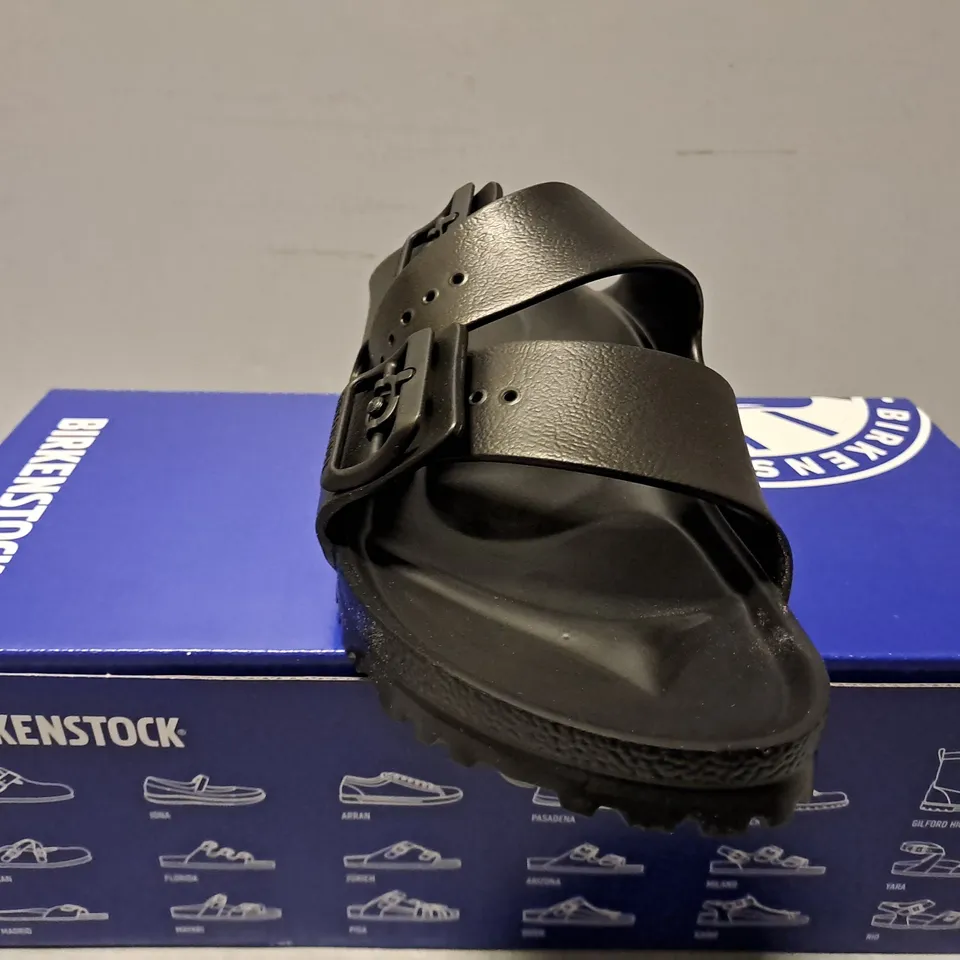 BOXED BIRKENSTOCK ARIZONA EVA BLACK SANDALS - UK 7 