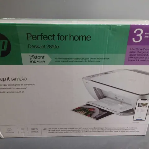 BOXED HP DESKJET 2810E PRINTER 