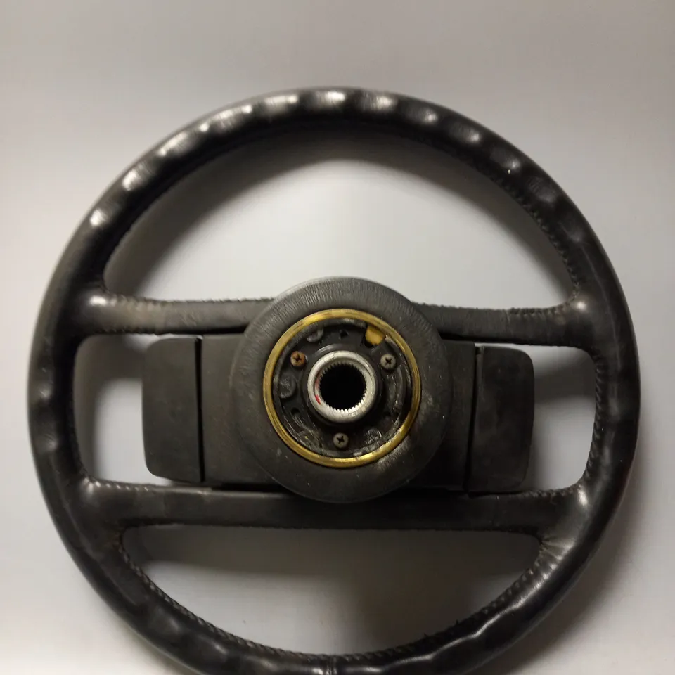 PORSCHE 964 OEM BLACK LEATHER 380MM STEERING WHEEL. 911, TURBO. ETC. 2C. BLACK. STEERING WHEELS & HORN BUTTONS. / COLLECTION ONLY