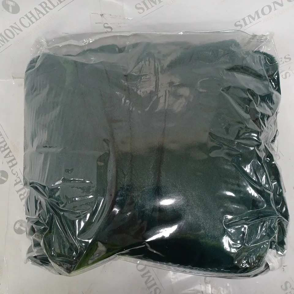 JULIEN MACDONALD EMERALD GREEN EMBELLISHED FAUX FUR THROW