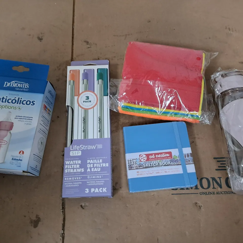 APPROXIMATELY 10 ASSORTED HOUSEHOLD ITEMS TOO INCLUDE ANTICOLICOS, LIFESTYLE, AND SKETCHBOOK ETC.