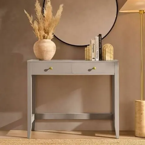 BOXED DUSK POPPY CONSOLE TABLE - TAUPE