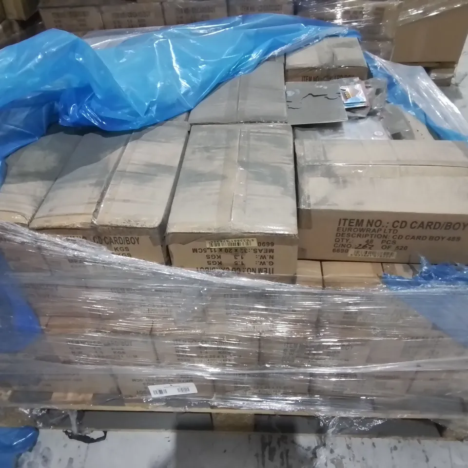 PALLET CONTAINING APPROXIMATELY 60 BOXES OF BRAND NEW PIRATE THEMED HAPPY BIRTHDAY CARDS - 48 PER BOX 