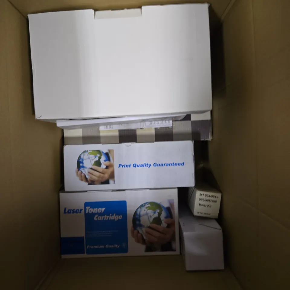 BOX OF APPROXIMATELY 8 ASSORTED BOXED LASER TONER CARTRIDGES IN VARIOUS MODELS
