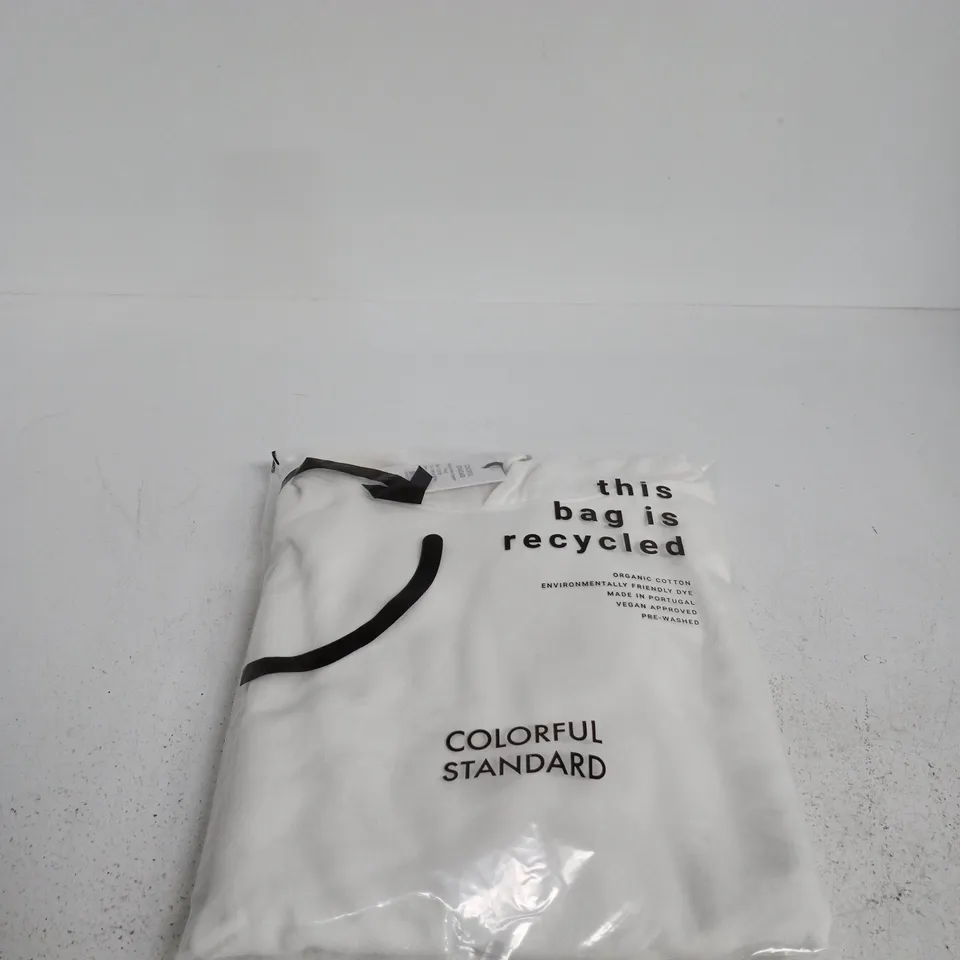 COLORFUL STANDARD CLASSIC ORGANIC HOODIE OPTICAL WHITE LARGE