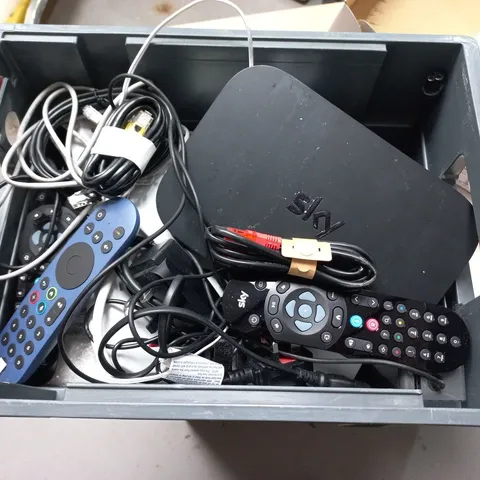 LOT OF ASSORTED TECH ITEMS TO INCLUDE REMOTES, LEADS AND ROURTERS