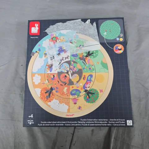 JANOD CIRCULAR OBSERVATION PUZZLE FOR KIDS - DOUBLE-SIDED, 4+