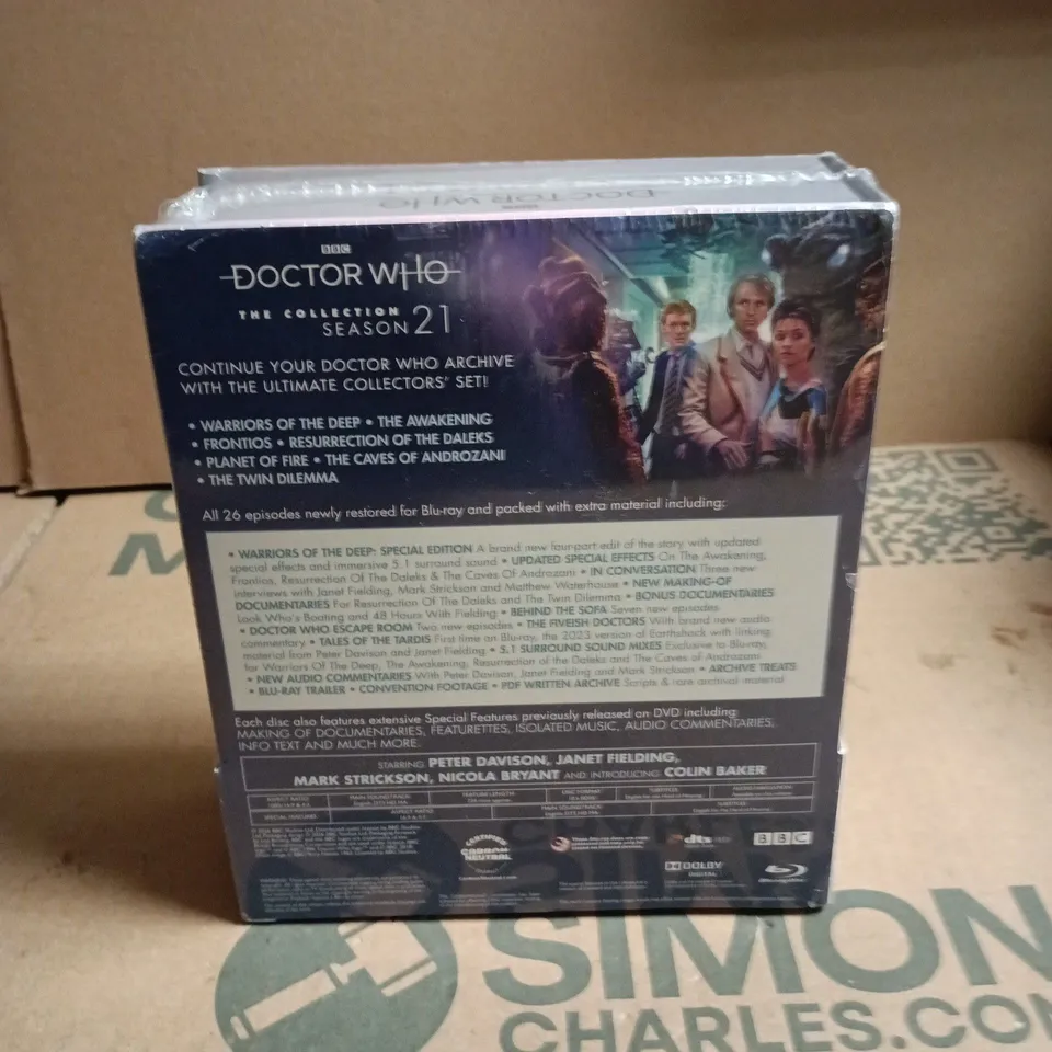 SEALED DOCTOR WHO: THE COLLECTION – SEASON 21 BLU-RAY BOX SET