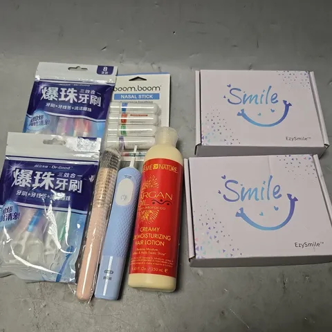 APPROXIMATEY 15 HEALTH AND BEAUTY PRODUCTS TO INCLUDE FLOSS STICKS, EZYSMILE KIT, AND NASAL STICKS ETC. - COLLECTION ONLY