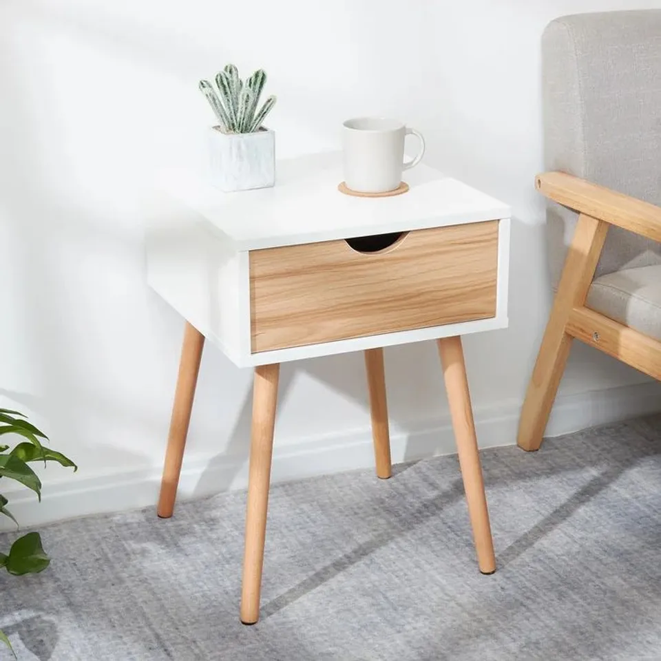 BOXED MURDOCK MANUFACTURED WOOD BEDSIDE TABLE (1 BOX)