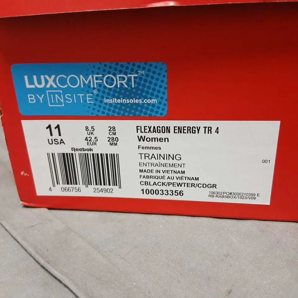 REEBOK FLEXAGON ENERGY TR 4 WOMEN'S TRAINING SHOES - BLACK, UK 8.5 (US 11)