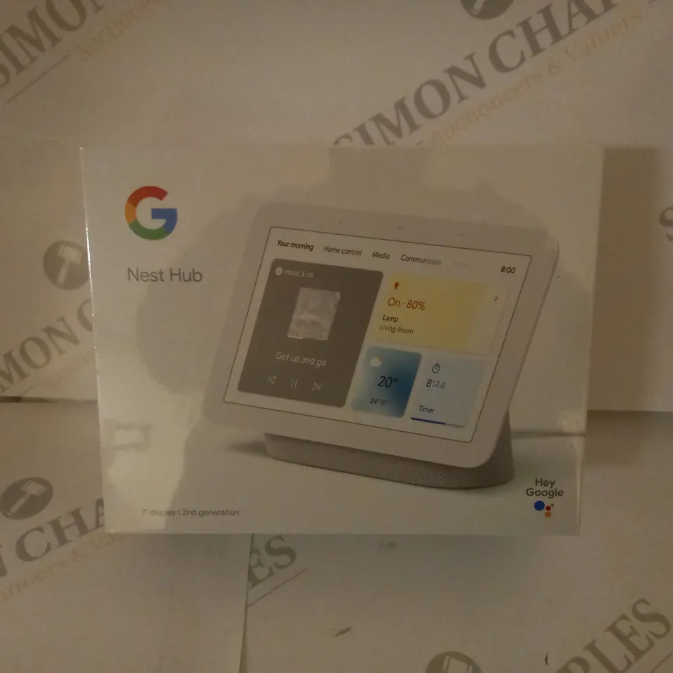 BRAND NEW BOXED GOOGLE NEST HUB, 7" DISPLAY SCREEN, 2ND GENERATION