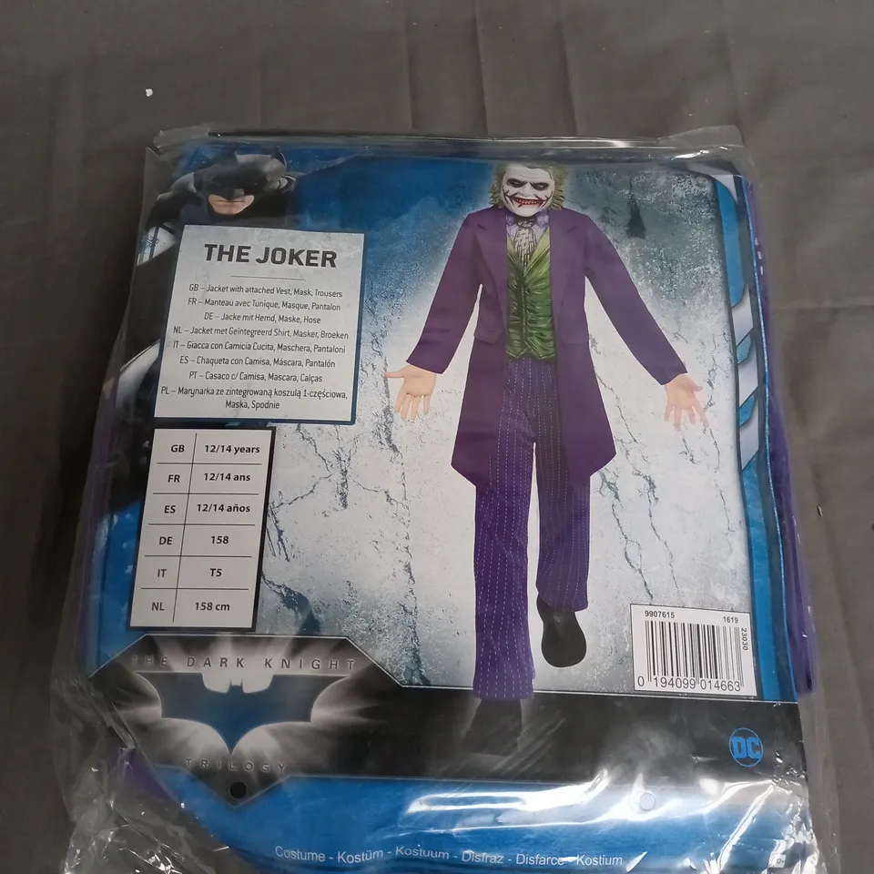 THE JOKER FANCY DRESS COSTUME SIZE 12-14 YEARS