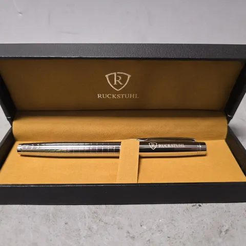 RUCKSTUHL STAINLESS STEEL LUXURY PEN IN GIFT BOX